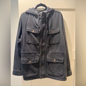 Obey Propaganda Men’s Zip Up Button Hooded Jacket XL